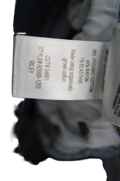 Agolde Women Ankle Crop Jeans Blue Mid Rise Size 24