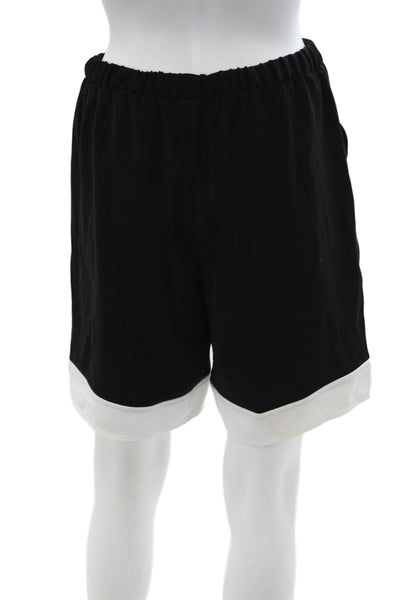 St. John Unisex Sweat Shorts Black 100% Polyester Size 4