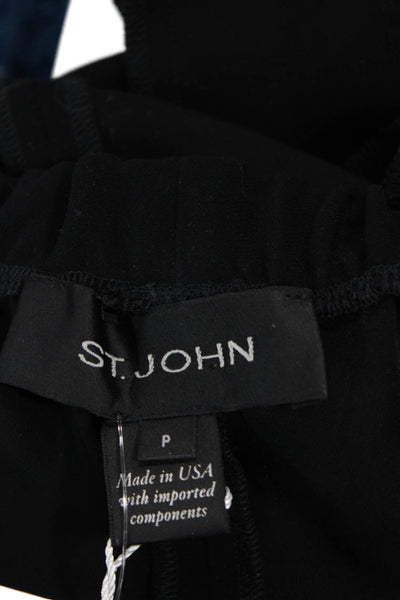 St. John Unisex Sweat Shorts Black 100% Polyester Size 4