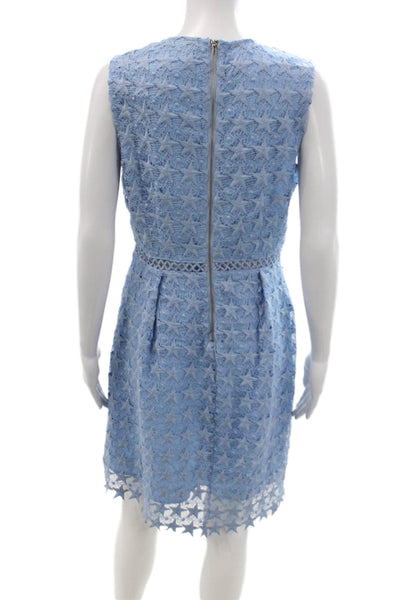 Maison Jules Women Fit & Flare Light Blue Sleeveless Dress Size 8