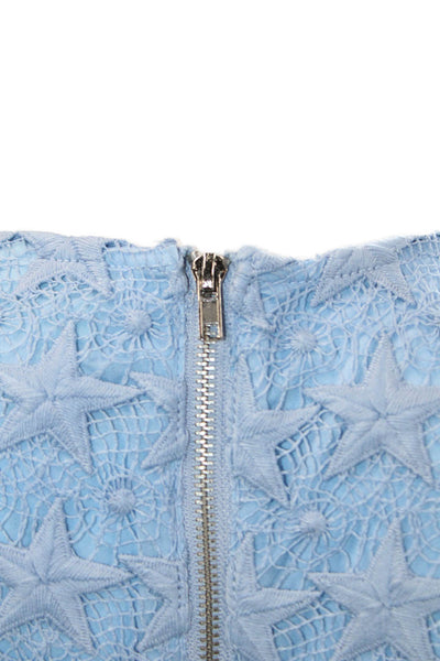 Maison Jules Women Fit & Flare Light Blue Sleeveless Dress Size 8