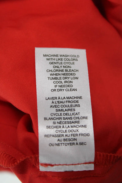 Tahari Women Sheath Dress Red Sleeveless Crew Neck Argyle Mid Calf Size 8