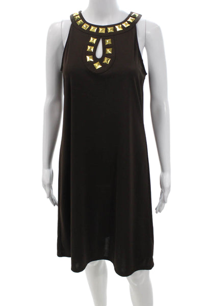 Michael Michael Kors Womens Shift Dress Black Sleeveless Petite Size S