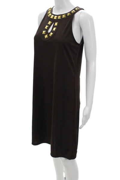 Michael Michael Kors Womens Shift Dress Black Sleeveless Petite Size S