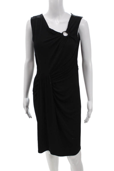 Michael Michael Kors Women Sheath Dress Black Sleeveless Short Size 4