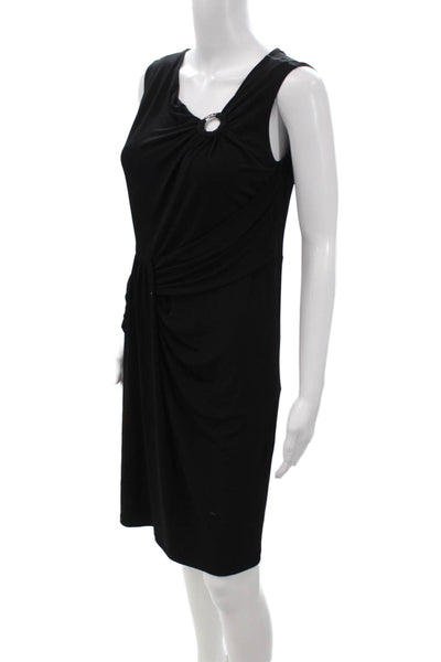 Michael Michael Kors Women Sheath Dress Black Sleeveless Short Size 4