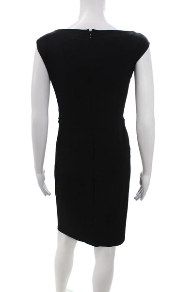 Michael Michael Kors Women Sheath Dress Black Sleeveless Short Size 4