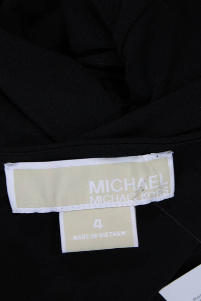 Michael Michael Kors Women Sheath Dress Black Sleeveless Short Size 4