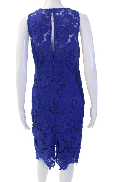 Laundry by Shelli Segal Women Sheath Dress Blue Floral Sleeveless Size 6