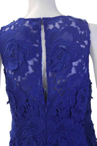 Laundry by Shelli Segal Women Sheath Dress Blue Floral Sleeveless Size 6