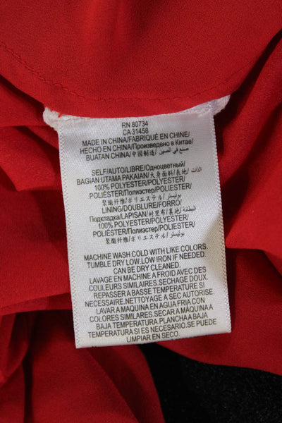 BCBG Max Azria Womens Shift Tank Dress Red Sleeveless Cotton Short Size M