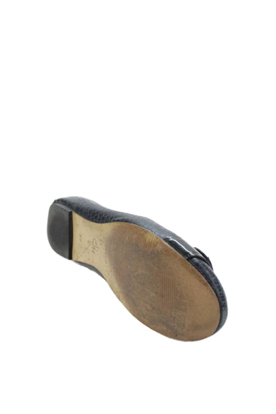 Cole Haan Womens Snakeskin Print Embellished Ballet Flats Shoes Navy Size 8B