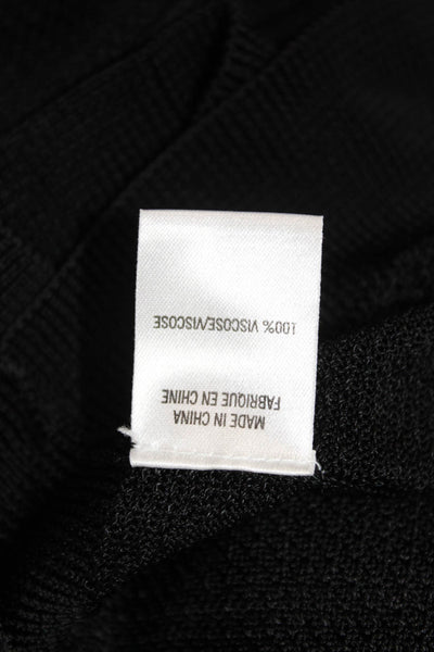 Theory Womens Cardigan Black V-Neck Button Long Sleeve 100% Viscose Size S