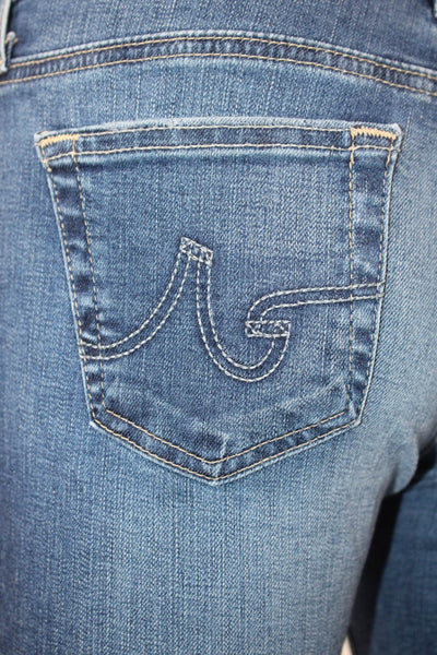 Agolde Womens Ankle Skinny Jeans Blue Mid Rise Button Fly Size 24