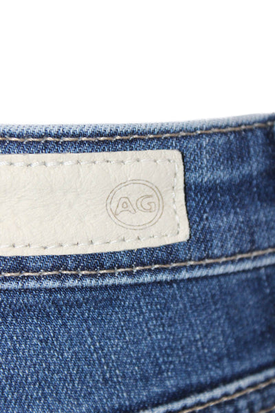 Agolde Womens Ankle Skinny Jeans Blue Mid Rise Button Fly Size 24