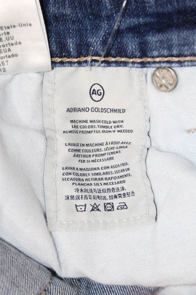 Agolde Womens Ankle Skinny Jeans Blue Mid Rise Button Fly Size 24