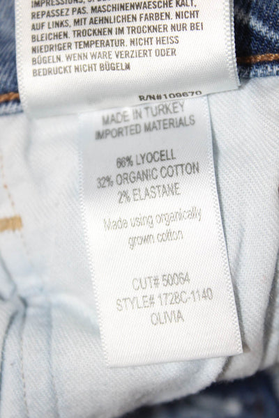 Citizens of Humanity Women Ankle Skinny Jeans Light Blue Mid Rise Size 24