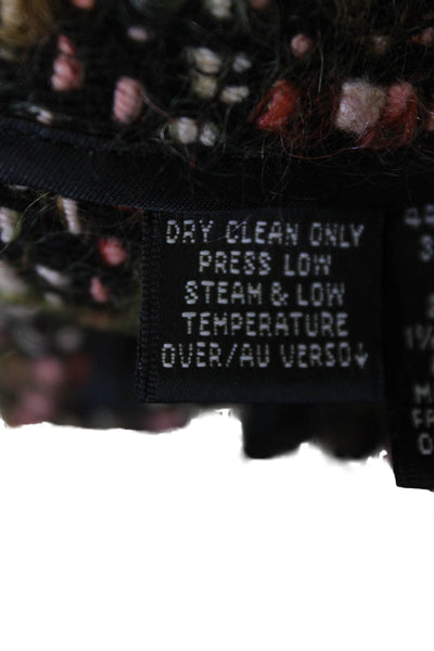Ellen Tracy Women Classic Collared Black Wool Blend Blazer Size S
