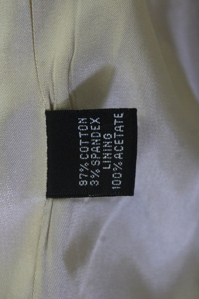 Linda Allard Ellen Tracy Womens Striped Beige Blazer Petite Size 2
