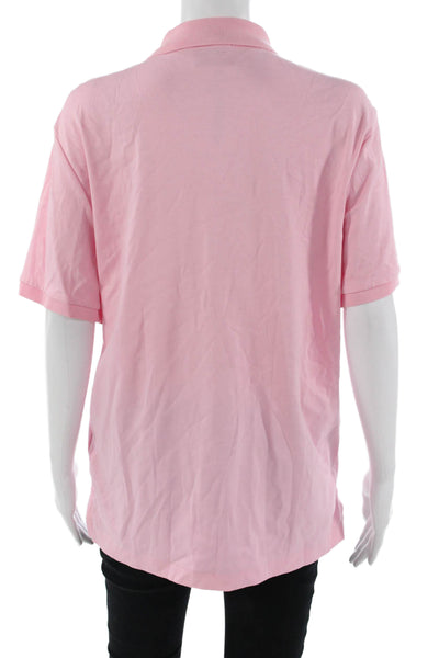 Polo Ralph Lauren Mens Pink Cotton Collared Short Sleeve Polo Size M