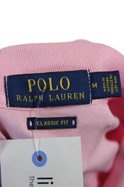 Polo Ralph Lauren Mens Pink Cotton Collared Short Sleeve Polo Size M