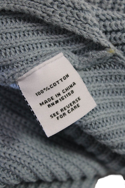 525 Womens Pullover Sweater Light Blue 100% Cotton Crew Neck Size L