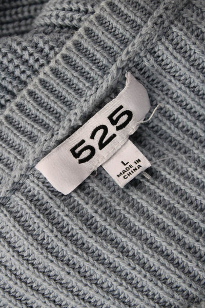 525 Womens Pullover Sweater Light Blue 100% Cotton Crew Neck Size L