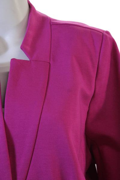 Eloquii Women Pink Button Long Sleeve Blazer Plus Size 16
