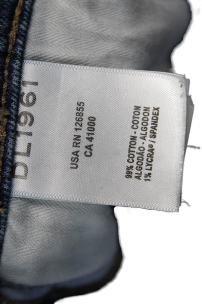 DL1961 Womens Mom Jeans Dark Blue High Rise Inseam 30 Size 34
