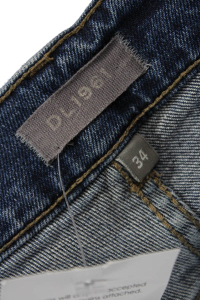 DL1961 Womens Mom Jeans Dark Blue High Rise Inseam 30 Size 34