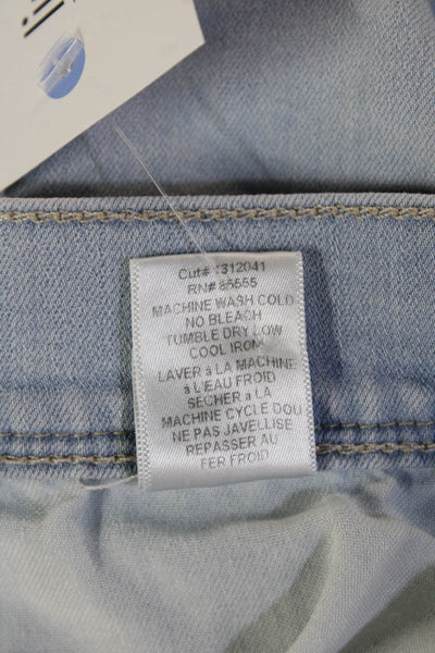 Free People Women Ankle Skinny Jeans Light Blue Button Rayon Cotton Size 27