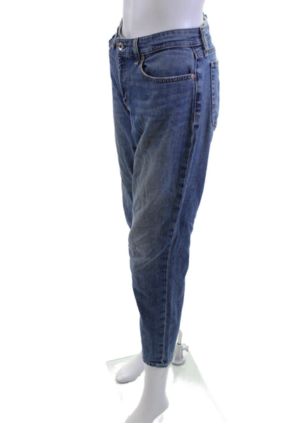 Rag & Bone Womens Boyfriend Cropped Jeans Blue Mid Rise Inseam 29 Size 27