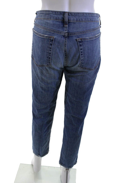 Rag & Bone Womens Boyfriend Cropped Jeans Blue Mid Rise Inseam 29 Size 27