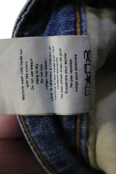 Rag & Bone Womens Boyfriend Cropped Jeans Blue Mid Rise Inseam 29 Size 27