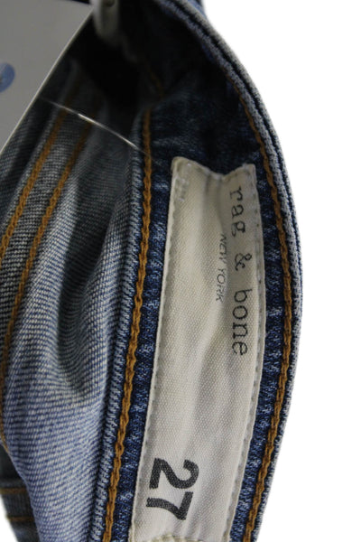 Rag & Bone Womens Boyfriend Cropped Jeans Blue Mid Rise Inseam 29 Size 27