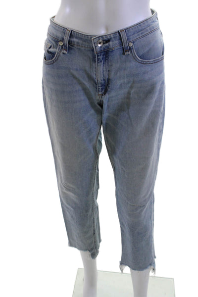 Rag & Bone Women Light Blue Cropped Boyfriend Jeans Size 27