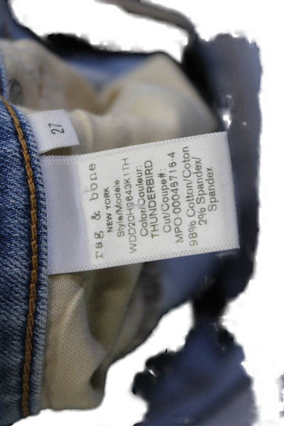 Rag & Bone Women Light Blue Cropped Boyfriend Jeans Size 27
