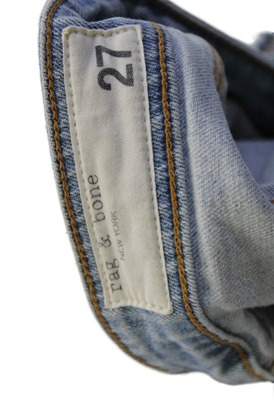 Rag & Bone Women Light Blue Cropped Boyfriend Jeans Size 27