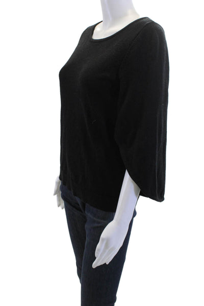 Milly Women Pullover Sweater Black Long Sleeve Round Neck Size S