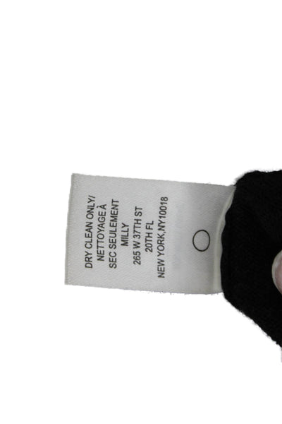 Milly Women Pullover Sweater Black Long Sleeve Round Neck Size S
