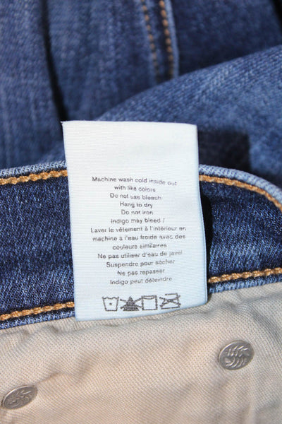 Rag & Bone Womens Skinny Ankle Dark Blue High Rise Jeans 30 Inseam Size 25