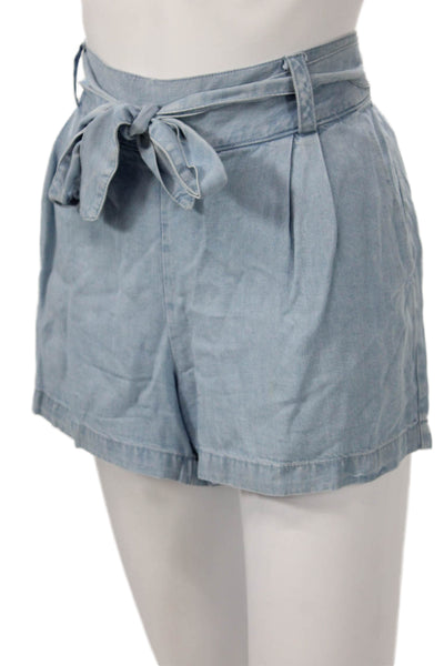 Spiritual Gangster Unisex Light Blue Tencel Beach Shorts Drawstring Size S