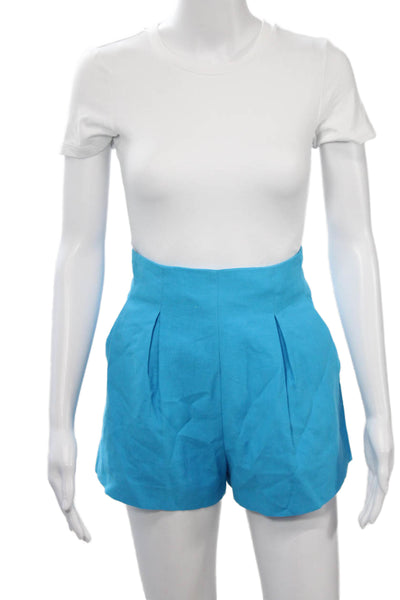 The Andamane Unisex Blue Lycra Zip Mini Shorts Beach Size 38