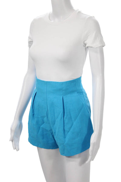 The Andamane Unisex Blue Lycra Zip Mini Shorts Beach Size 38