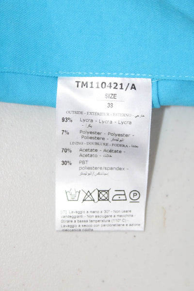 The Andamane Unisex Blue Lycra Zip Mini Shorts Beach Size 38