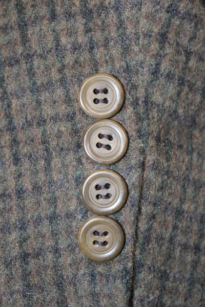 Mister Guy Mens Brown Check Camel Hair Sport Coat Button Size 42