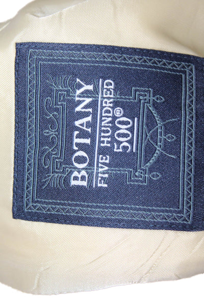 Botany Men Beige Camelhair Solid Collared Button Blazer Classic Fall Size 46