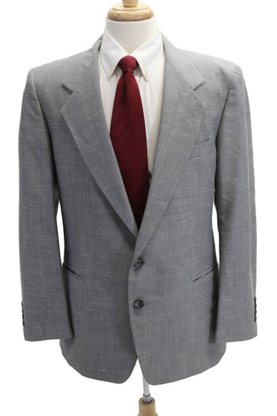 Calvin Klein Mens Wool Gray Suit Jacket Button Classic Size 42