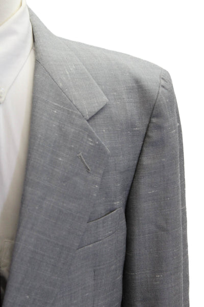 Calvin Klein Mens Wool Gray Suit Jacket Button Classic Size 42