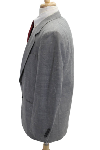 Calvin Klein Mens Wool Gray Suit Jacket Button Classic Size 42